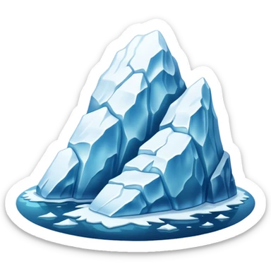 An iceberg, black sticker