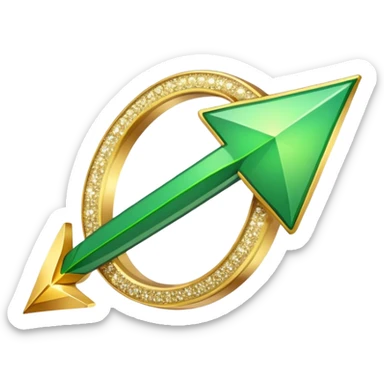 immediate upgrade icon with arrow and sparkles sticker