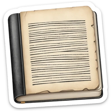 MONOCHROME WRITTEN PAPER BOOK sticker