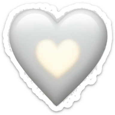 White heart whit sparkles  sticker