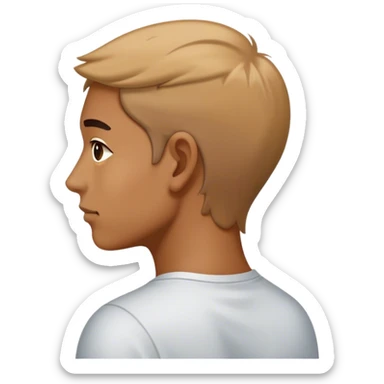 a face turned away sticker