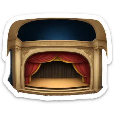 teatro tapia proscenium stage inside San Juan  sticker