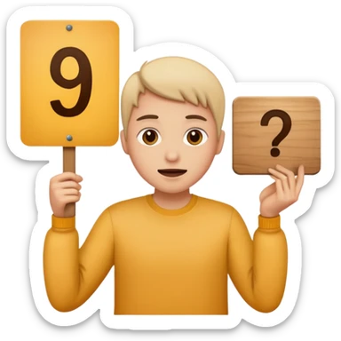 jury with outstretched hand holding a sign that says 9, simple, expressive, no visible face sticker