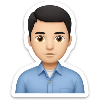 Could you make this person have darker skin, like the average Hispanic person? sticker