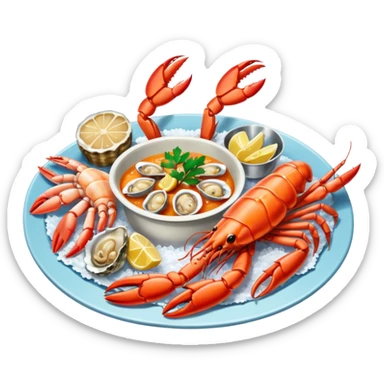 Seafood sticker