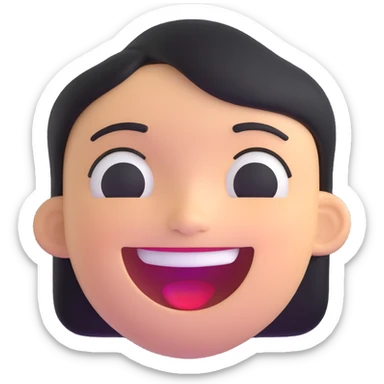 happy joyful face sticker