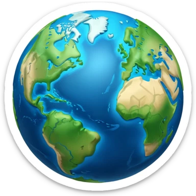 3d planet earth sticker