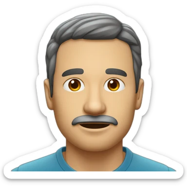 Hombre-enfadado-mediana-edad-vagabundo-calvo-cicatriz-en-cabeza sticker