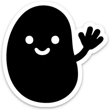 A cute potato emoji waving sticker