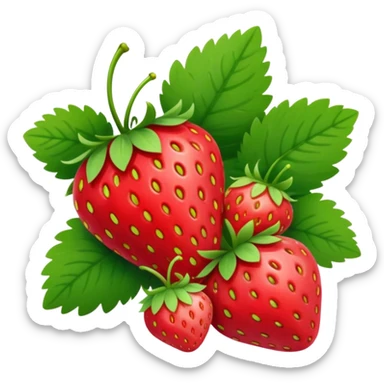 Strawberry with her baby sticker