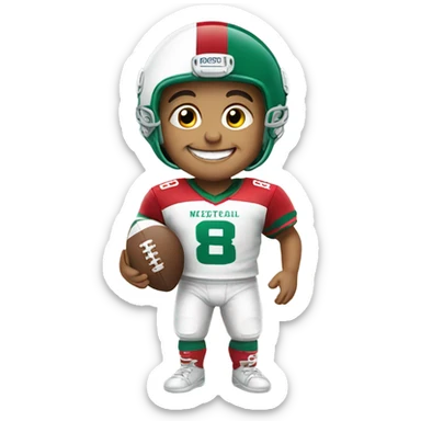 Mexican infant baby Super Bowl with football  sticker