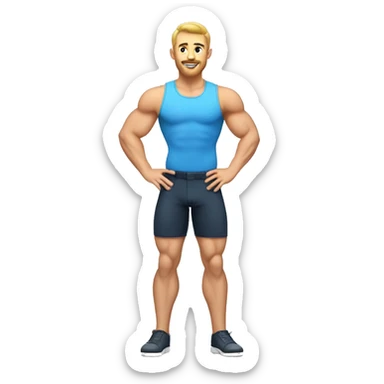 Caucasian Muscular gay in jock full body sticker