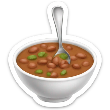 a spoonful of pinto bean soup sticker