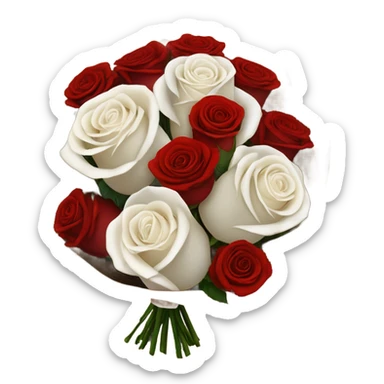 white roses bouquet in brown paper. Just add red roses sticker