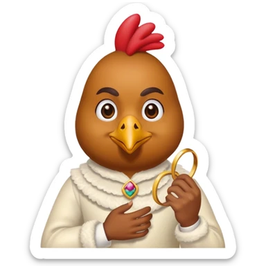 Chiken wendding Jodie sticker