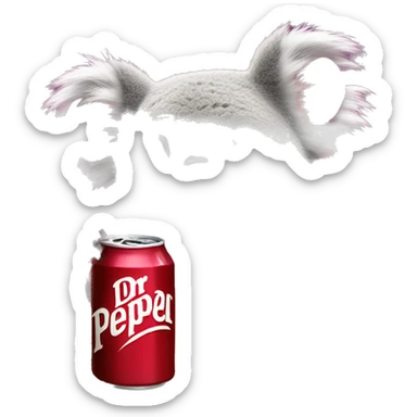 koala holding a Dr Pepper sticker
