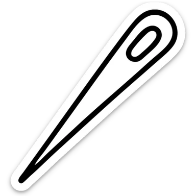 basic gray needle icon, straightforward and simple sticker