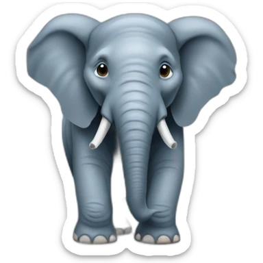 un elephant dans un frigo sticker
