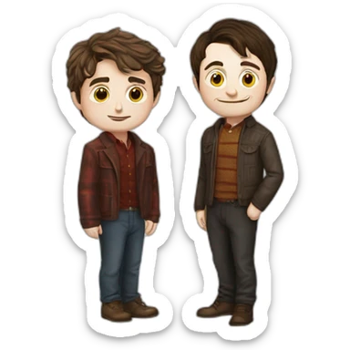 Daniel radcliffe and elijah wood sticker