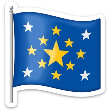 Bandera canaria con 7 estrellas sticker
