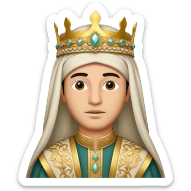 king in arab clothes   sticker