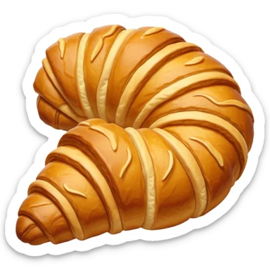 croissant font U sticker