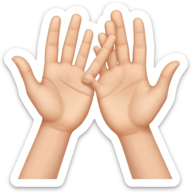 Manos con señas sticker