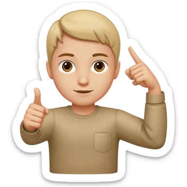 Dab (una persona con el brazo izquierdo estirado y el brazo derecho el codo doblado y en direccion para el lado izquierdo) sticker