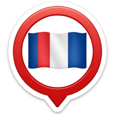 French flag with no entry sign overlaid, keep original flag intact sticker