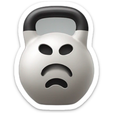 Kettlebell mit lächeln sticker