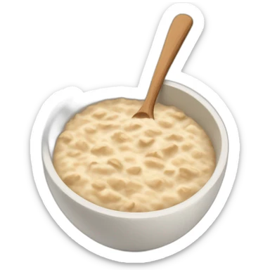bowl of oatmeal sticker
