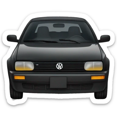 black Volkswagen jetta   sticker
