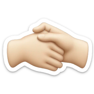 The hand that AI and humans are folding each other sticker