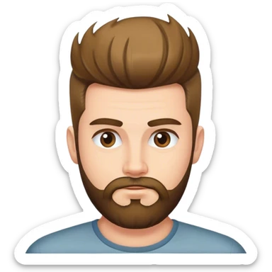 fair haired man with quiff & beard sticker