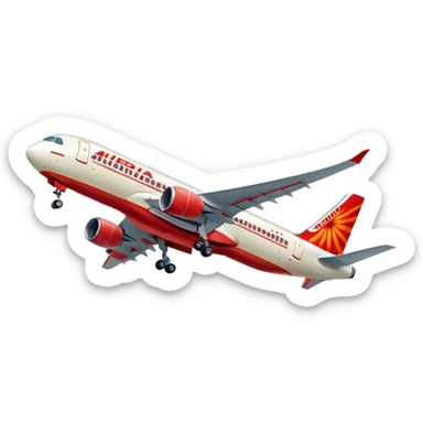 Air india taking off from airport sticker