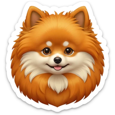 Pomeranian dog iOS Style sticker