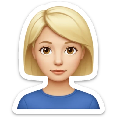 femme cheveux courts blonde 40 ans sticker