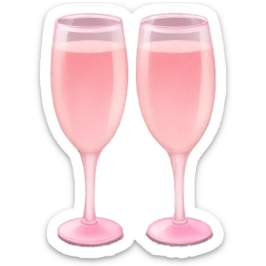 Pink champagne glasses  sticker
