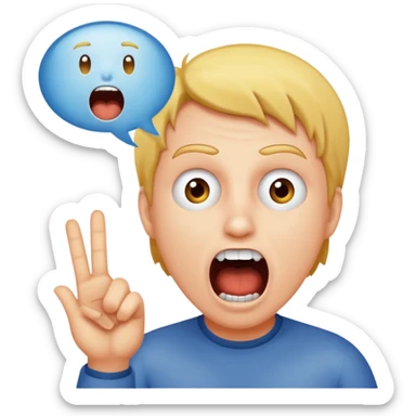 someone screaming charlie charlie kirky in a text bubble sticker