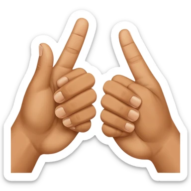 Put both hands together in a clapping gesture like saying goodbye.” sticker