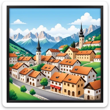 austrian village sticker