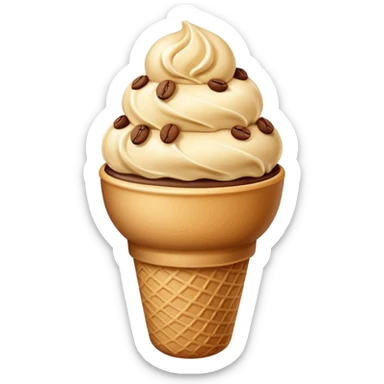 bolitas de helado de cafe con semilla de cafe  sticker