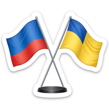Russia-ukraine generic flag sticker
