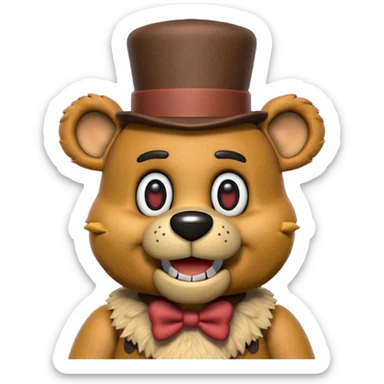 Freddy Fazbear (small hat) from Five Nights At Freddy's Movie sticker