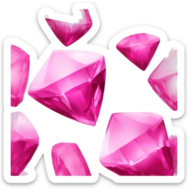 pink tourmaline gem sticker