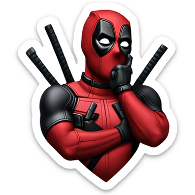 Deadpool heart sticker