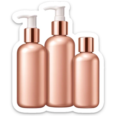 Rose gold skincare bottles sticker
