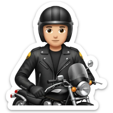 motobike rider sticker