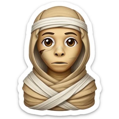 Mummy with a camel hump sticker