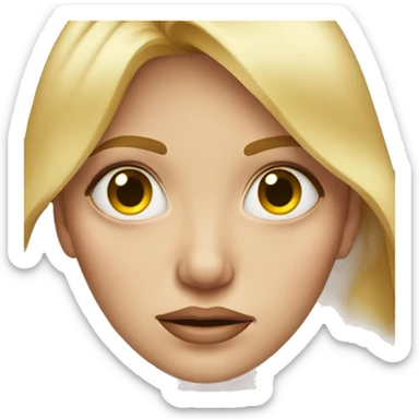 Blonde woman rolling her eyes sticker